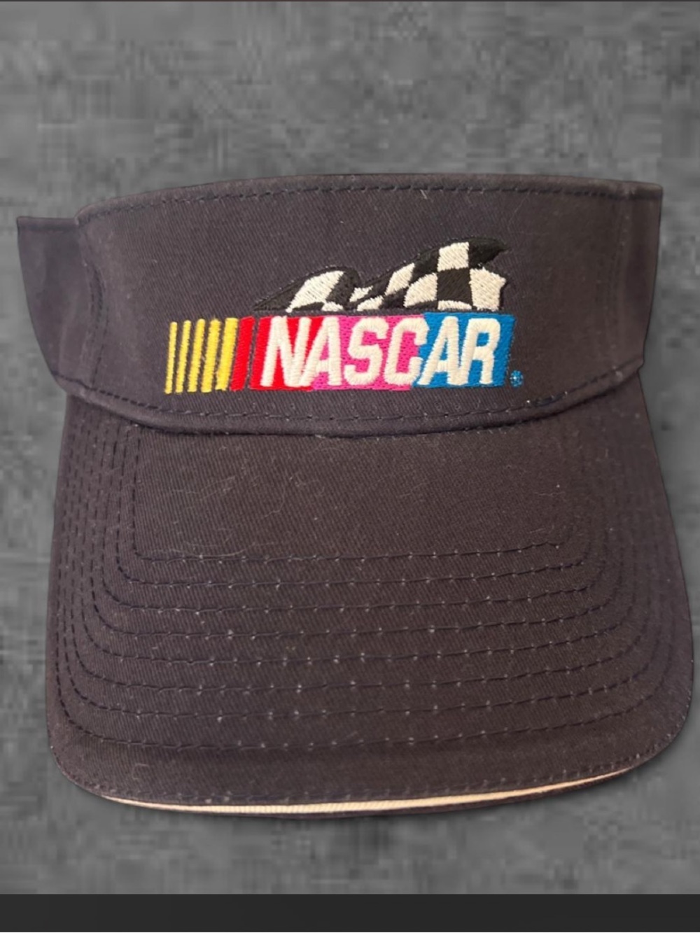 Navy blue Visor with Cream Trim